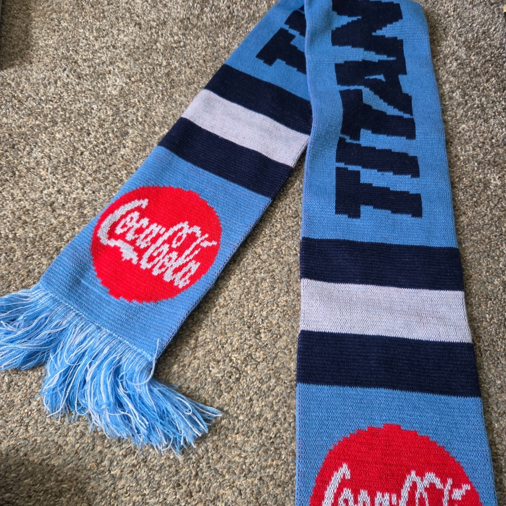 Tennessee Titans Scarf Titan Up Coca-Cola Kroger Blue Knit NFL Football MainGate